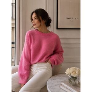 NWT Noéline Paris Alpaca Blend Sweater in Bubblegum Pink | Parisian Quiet Luxury